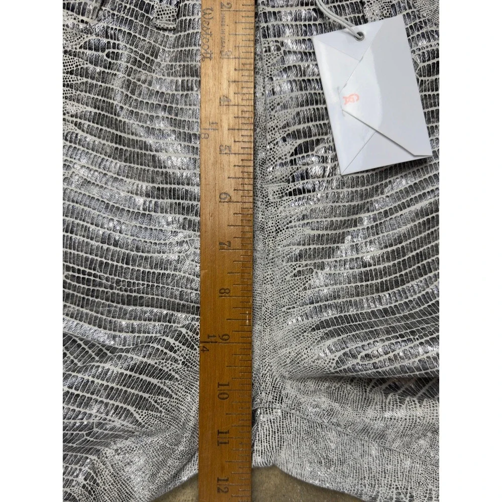 NWT Good American Snake Print Pants Women's‎ Size 2 Straight Leg Metallic Y2K